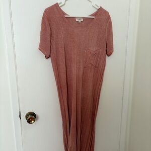 Pink Maxi T-Shirt Dress
